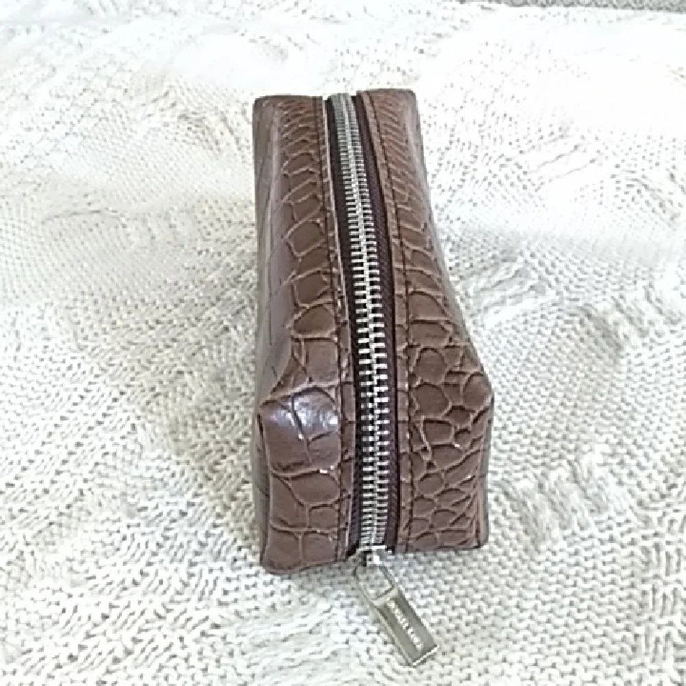 Michael Kors Brown Embossed Pouch